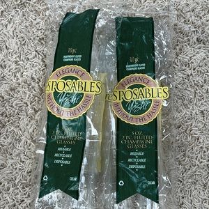 EMI Yoshi Koyal 2-Piece Fluted Champagne Glasses, 5-Ounce, Clear, 20 pcs